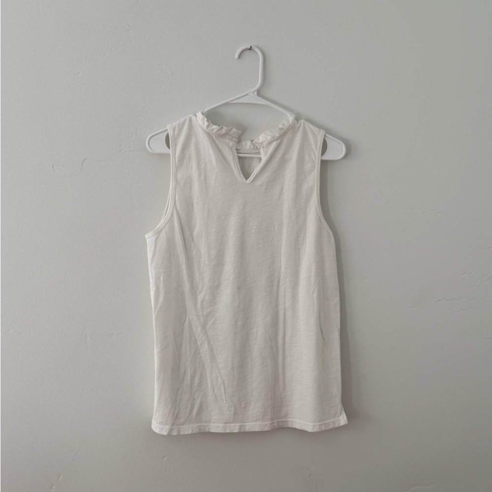 Chic Ivory Ruffle Tank Top - Picture 2 of 5